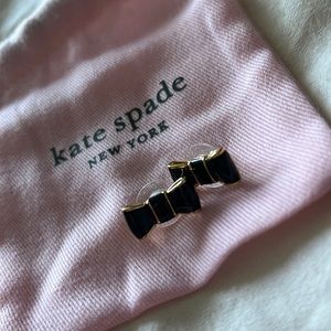 Kate spade black bow studs